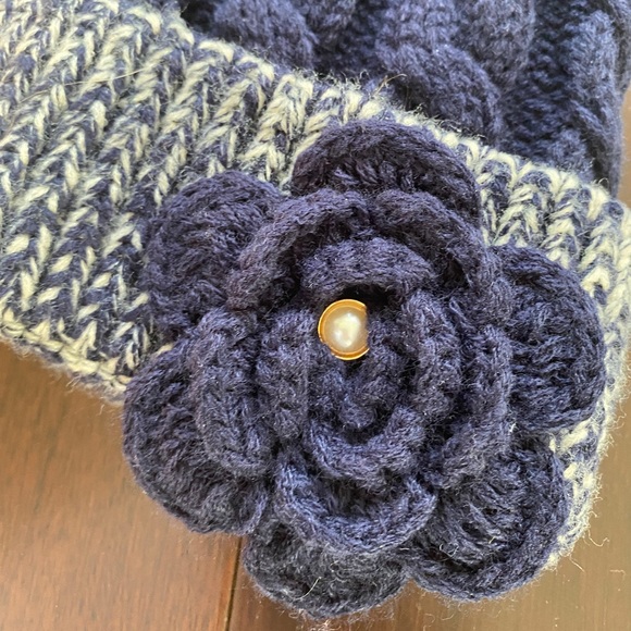 Gingersnaps Navy Pom Pom Hat - Picture 3 of 5